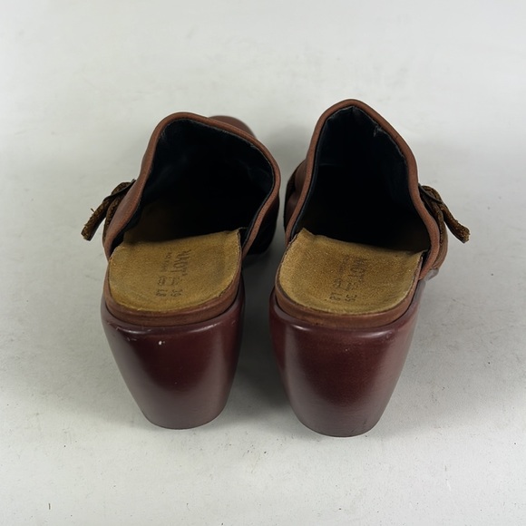 Naot tan brown leather minimalist clog backless heeled mules women’s size 8 - Picture 7 of 9